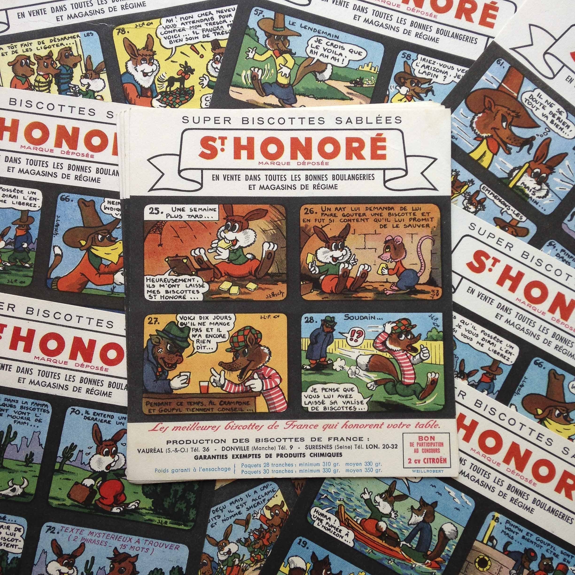 buvard ancien papier st honoré biscottes bd bande dessiné épicerie 1960