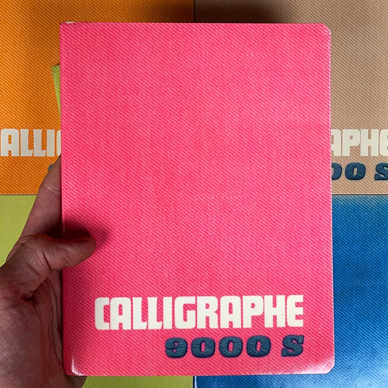 cahier d'écolier école calligraphie 9000 s ligne pages 22 17cm ancien vintage 1970 1980