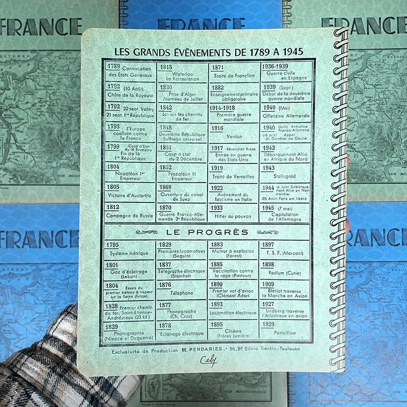 Cahier d'Ecole France 1950
