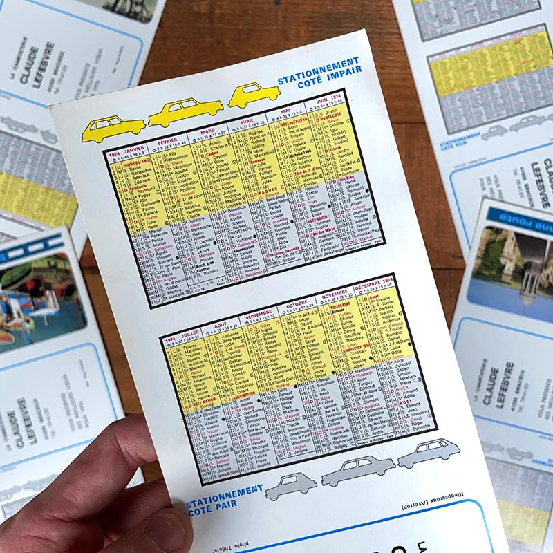 calendrier charcuterie bracieux 41 1970 1974 code de la route conduite voiture