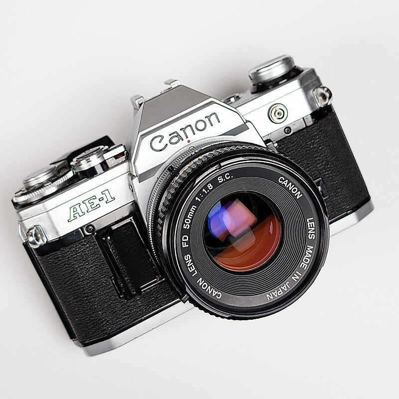 Canon ae-1 reflex 50mm 1.8 S.C argentique film pellicule appareil photo photographie 135 24x36 35mm ancien vintage
