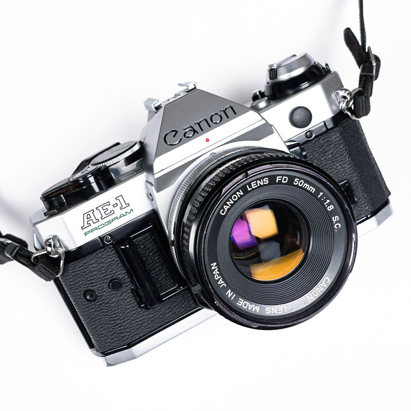 canon ae1 program reflex appareil photo argentique film pellicule 50mm 1.8 S.C fd 135 35mm 24x36