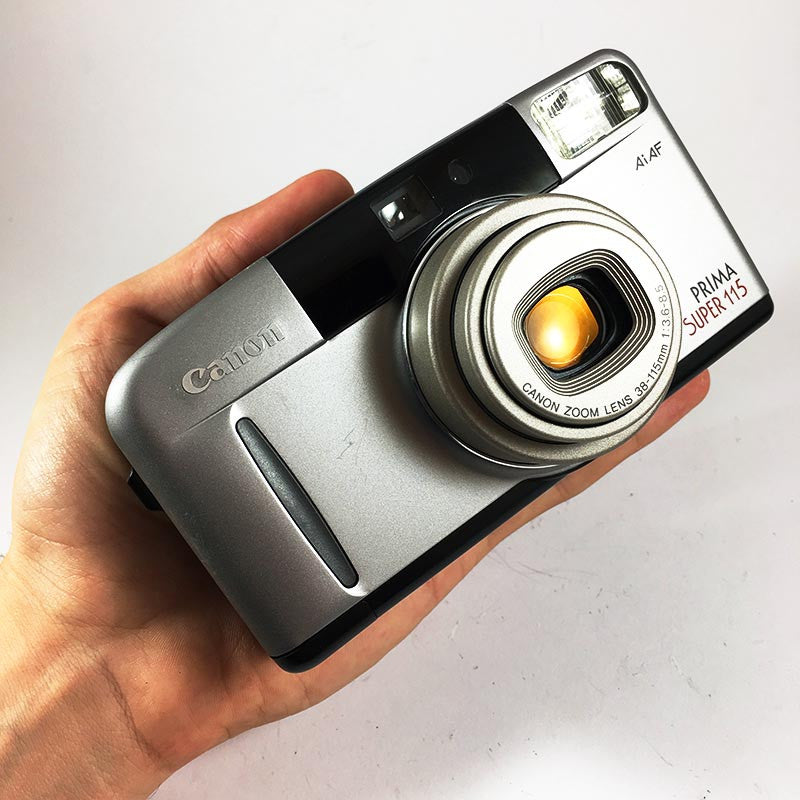 Canon appareil argentique prima super 115 35mm compact autofocus zoom 38mm 115mm 3.6 8.5