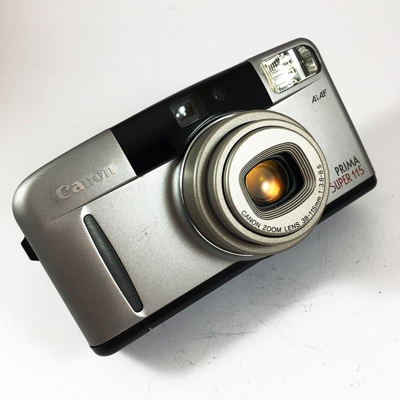 Canon appareil argentique prima super 115 35mm compact autofocus zoom 38mm 115mm 3.6 8.5