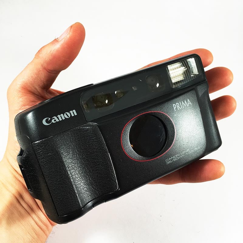 Canon Prima tele appareil argentique compact bi-focale bi-format 35mm 60mm 3.5 5.6 vintage