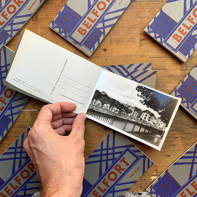 carnets vue touristiques photos cartes postales ancien vintage papier carton collection ville tourisme 1920 belfort