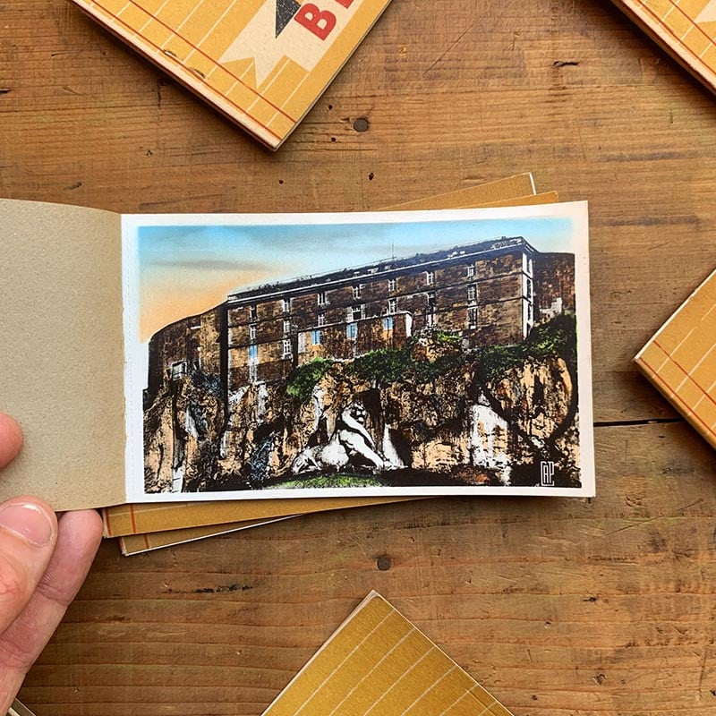 carnets vue touristiques photos cartes postales ancien vintage papier carton collection ville tourisme 1920 belfort couleur