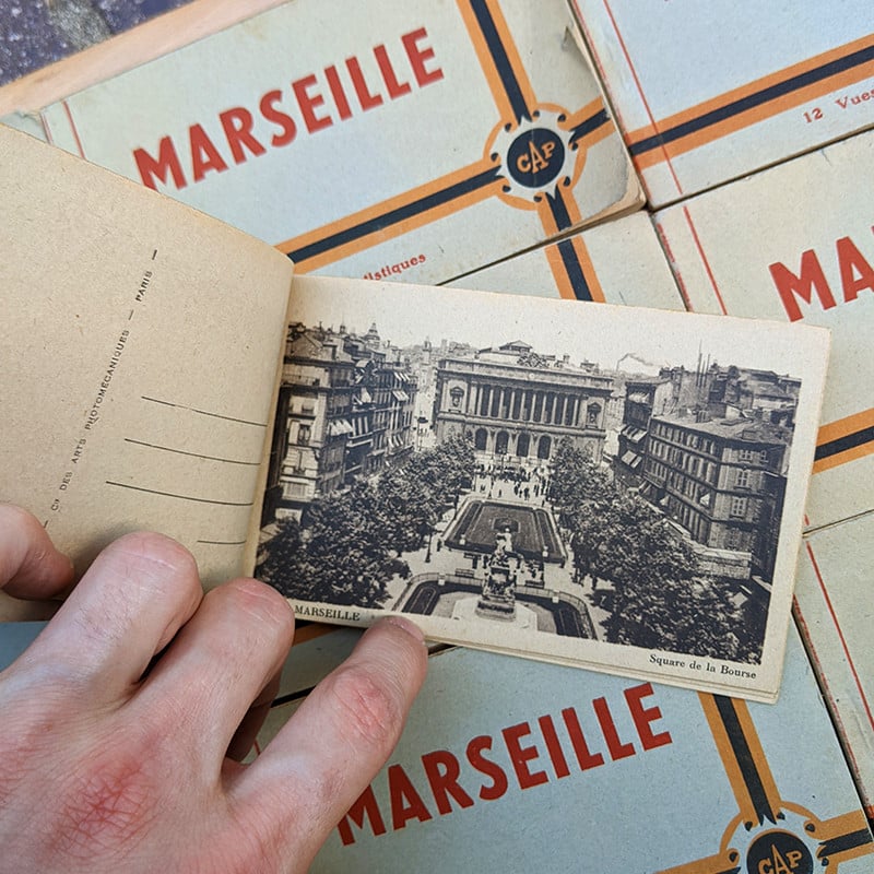 carnets vue touristiques photos cartes postales ancien vintage papier carton collection ville tourisme 1920