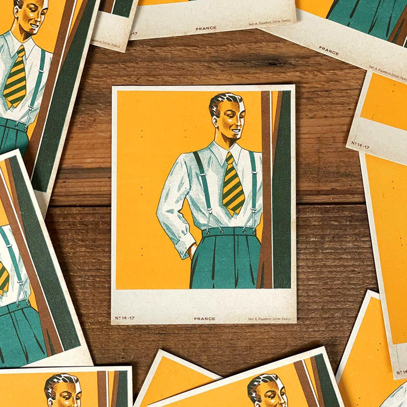 Carte Boutons Homme 1950