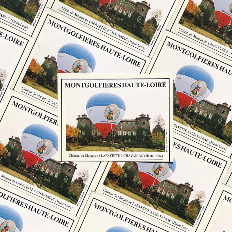 carte photo velay le puy les montgolfières de la haute loire 1995 ancienne ancien vintage