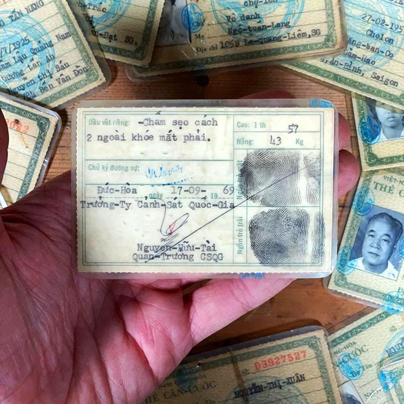 Carte d'identité Sud Vietnam 1968 74