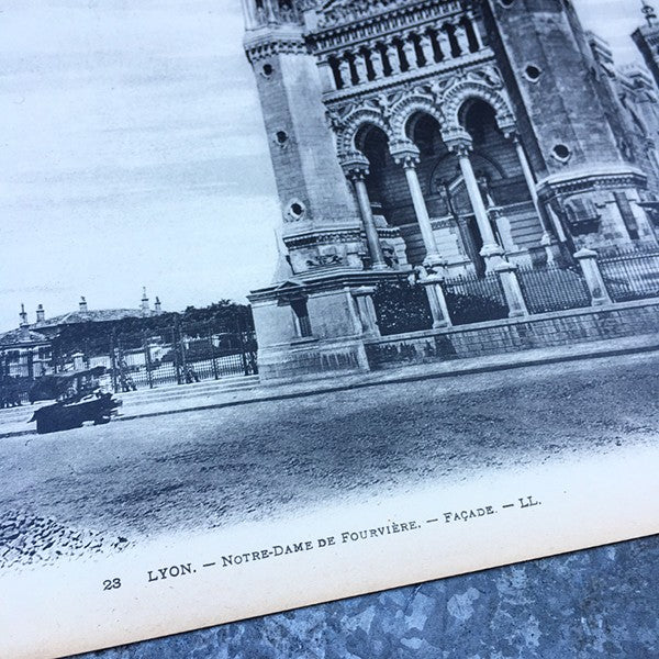 carte monumentale ancienne vue lyon notre dame de fourviere basilique 1930 1940