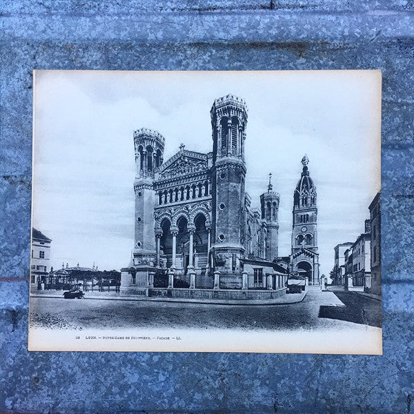 carte monumentale ancienne vue lyon notre dame de fourviere basilique 1930 1940