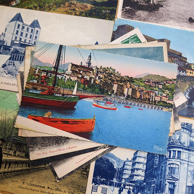 carte postale ancienne vintage photo 1900 1910 1920 1930 1940 noir et blanc couleur CP CPA france international
