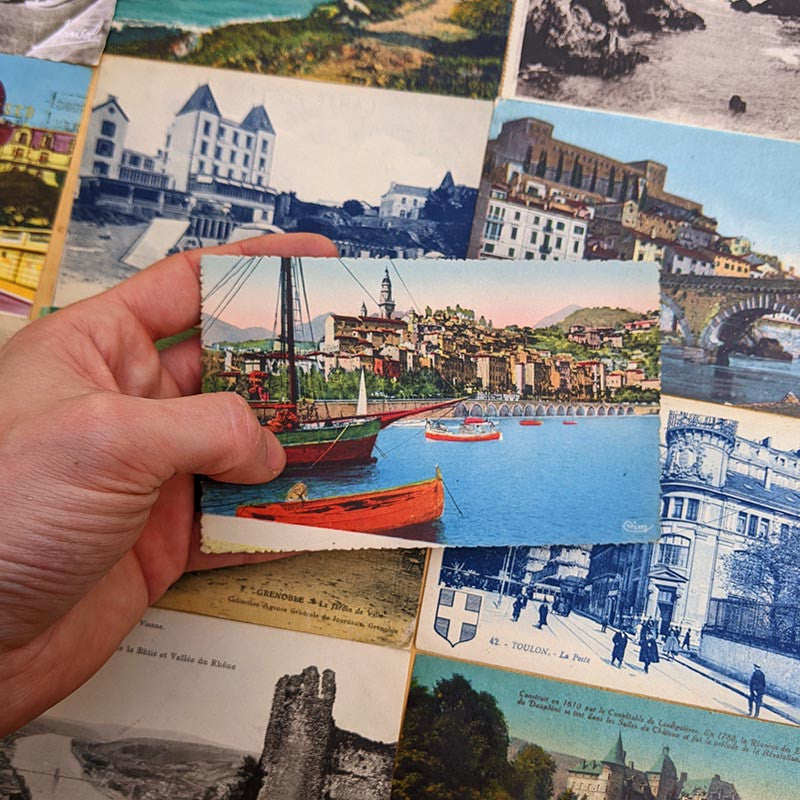 carte postale ancienne vintage photo 1900 1910 1920 1930 1940 noir et blanc couleur CP CPA france international