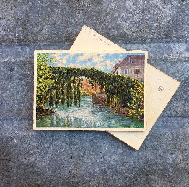 carte postale ancienne vue lourdes 1932 1930 1940 zuppinger bétharram le pont
