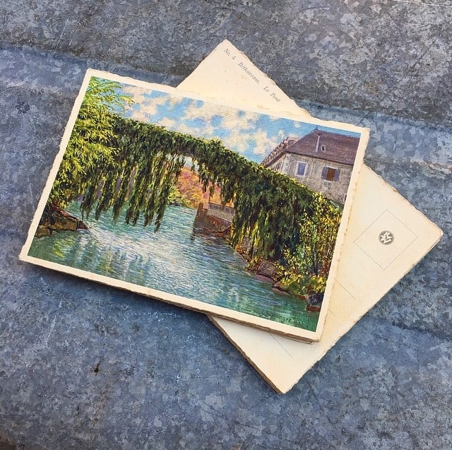 carte postale ancienne vue lourdes 1932 1930 1940 zuppinger bétharram le pont