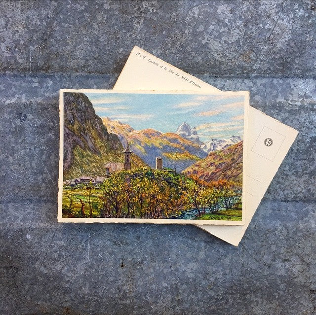 Carte Postale Lourdes Castets Pic Midi d'Ossau 1932