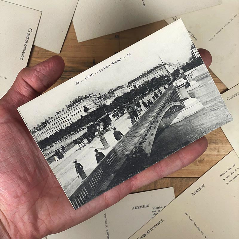 carte postale ancienne lyon lyonnaise vintage photo noir et blanc ville 1900 1910 1920 1930 CP CPA france le pont morand
