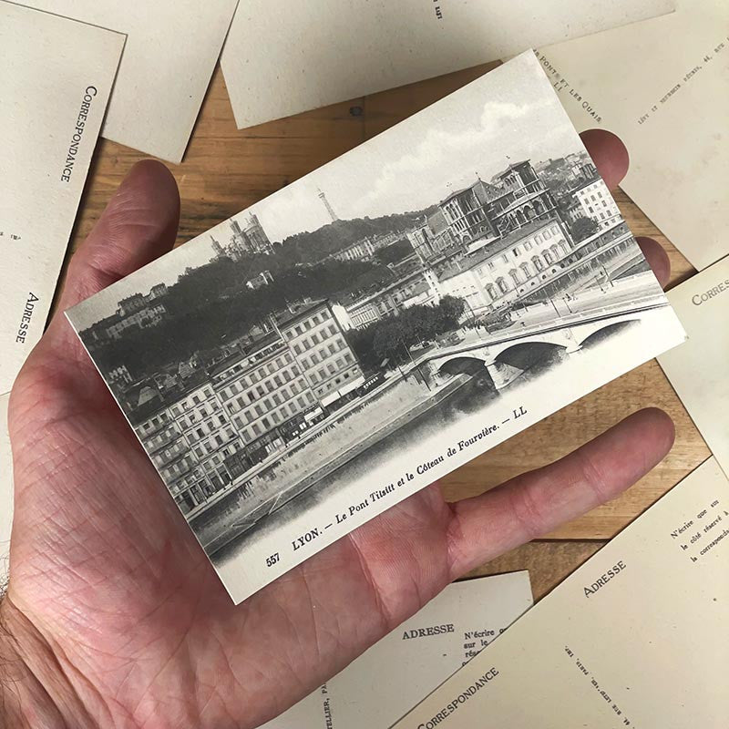 carte postale lyon ancienne lyonnaise noir et blanc 1900 1920 le pont tilsitt