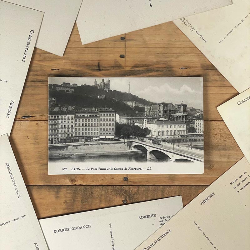 carte postale lyon ancienne lyonnaise noir et blanc 1900 1920 le pont tilsitt