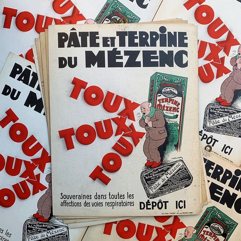 Carton Publicitaire Pâte du Mézenc 1930