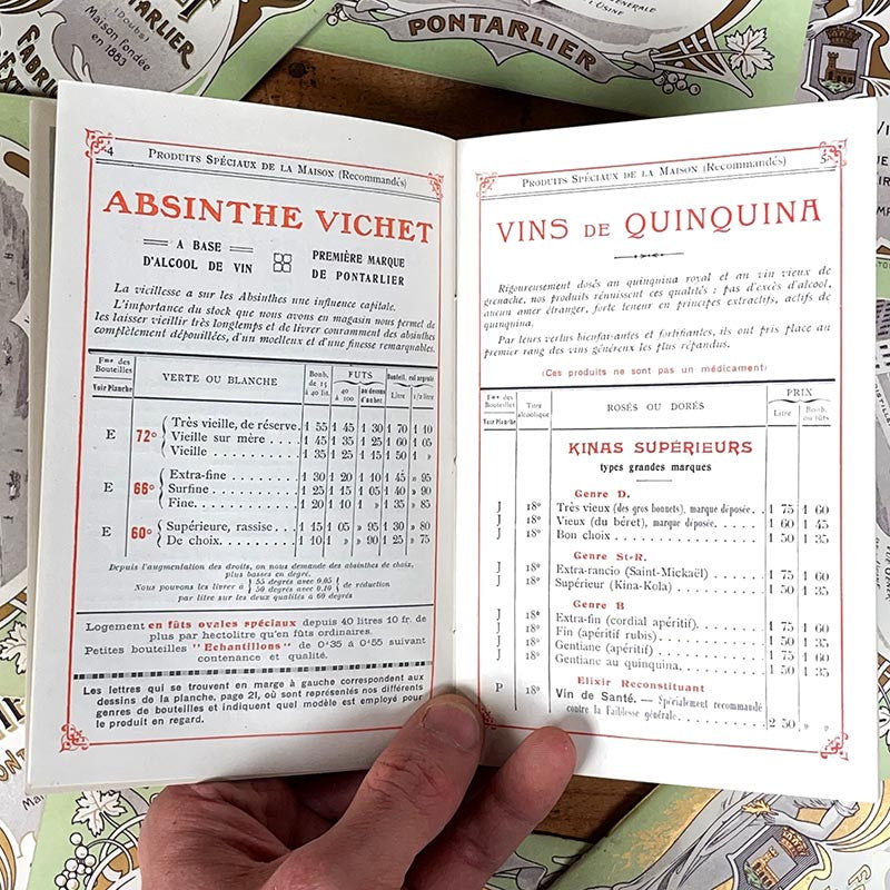 Catalogue Absinthe Vichet 1900