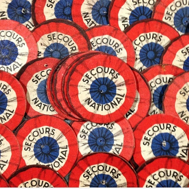 cocarde secours national orphelin cause nationale guerre ancien stock armée 1940