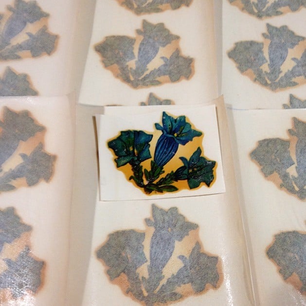 Blue Flower Decal No. 33
