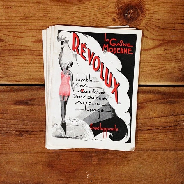 dépliant publicitaire révolux gaines modernes mercerie ancienne vintage 1950 papier
