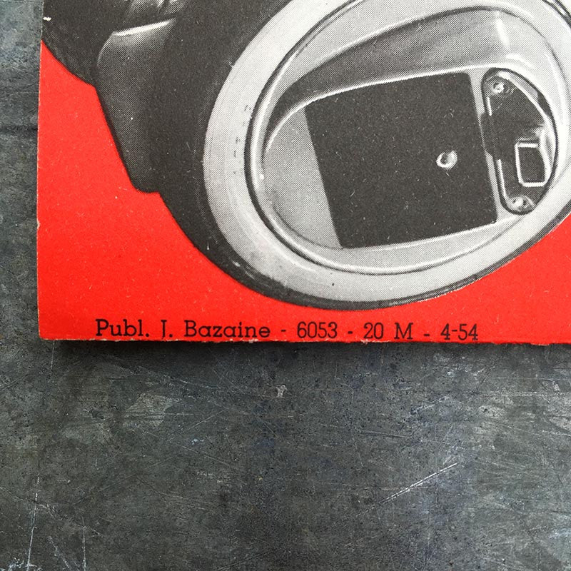 dépliant publicitaire scooter biplace FMC moto vélo ancien 1954 garage vintage