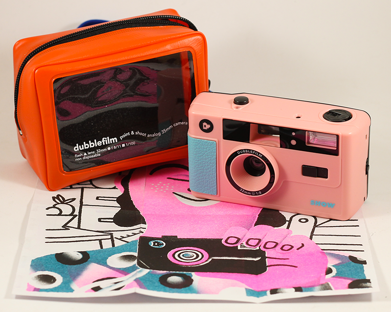 Dubble Dubblefilm Show Camera Pink Appareil 35mm réutilisable flash 400 Iso argentique Vintage