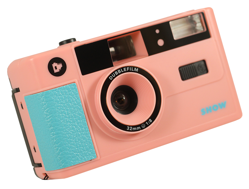 Dubble Dubblefilm Show Camera Pink Appareil 35mm réutilisable flash 400 Iso argentique Vintage