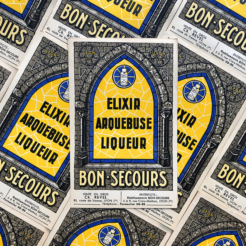 Elixir Arquebuse Liqueur Bon Secours 1930