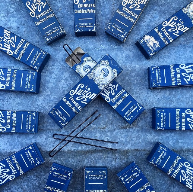 paquet ancien d'épingles 1920 1900 la suzon design vintage bleu