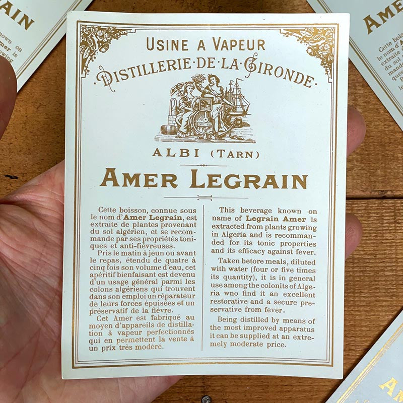 Étiquette Amer Legrain 1900
