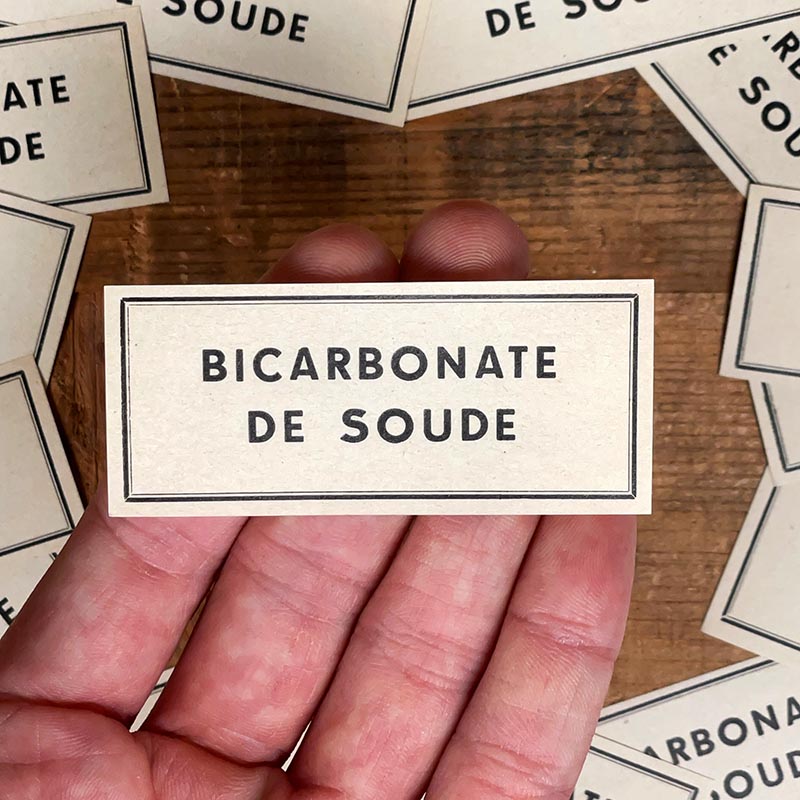 petite étiquette ancienne pharmacie hinglais reims epernay marne 1900 1920 bicarbonate de soude