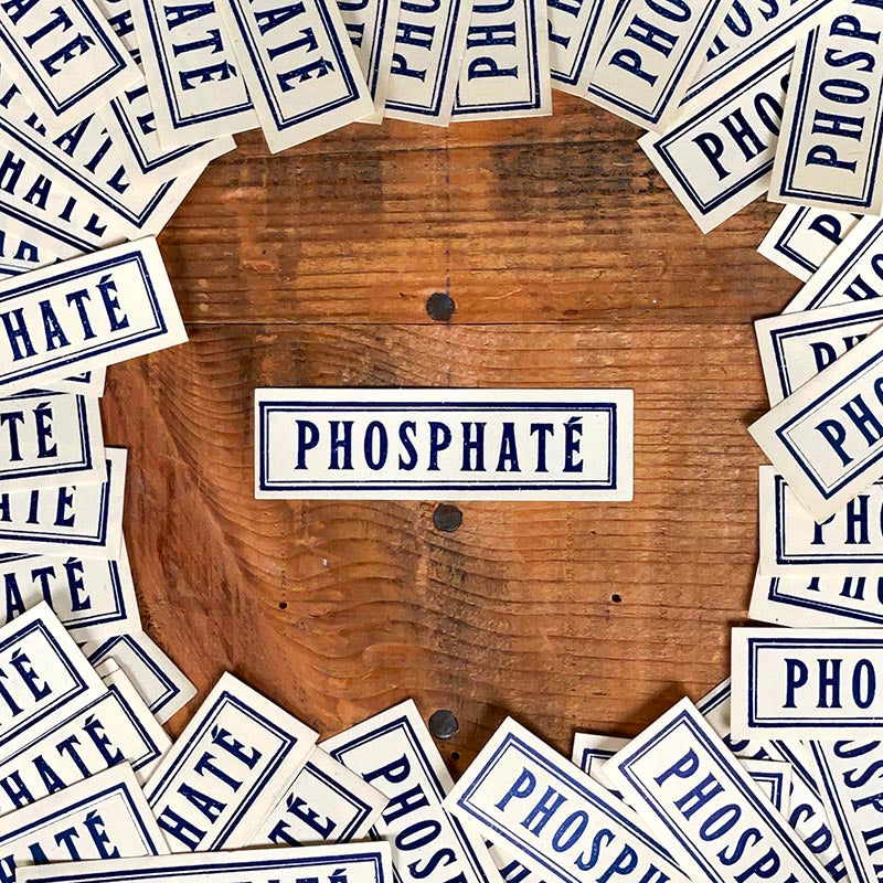 petite étiquette ancienne pharmacie hinglais reims epernay marne 1900 1920 phosphaté phosphate