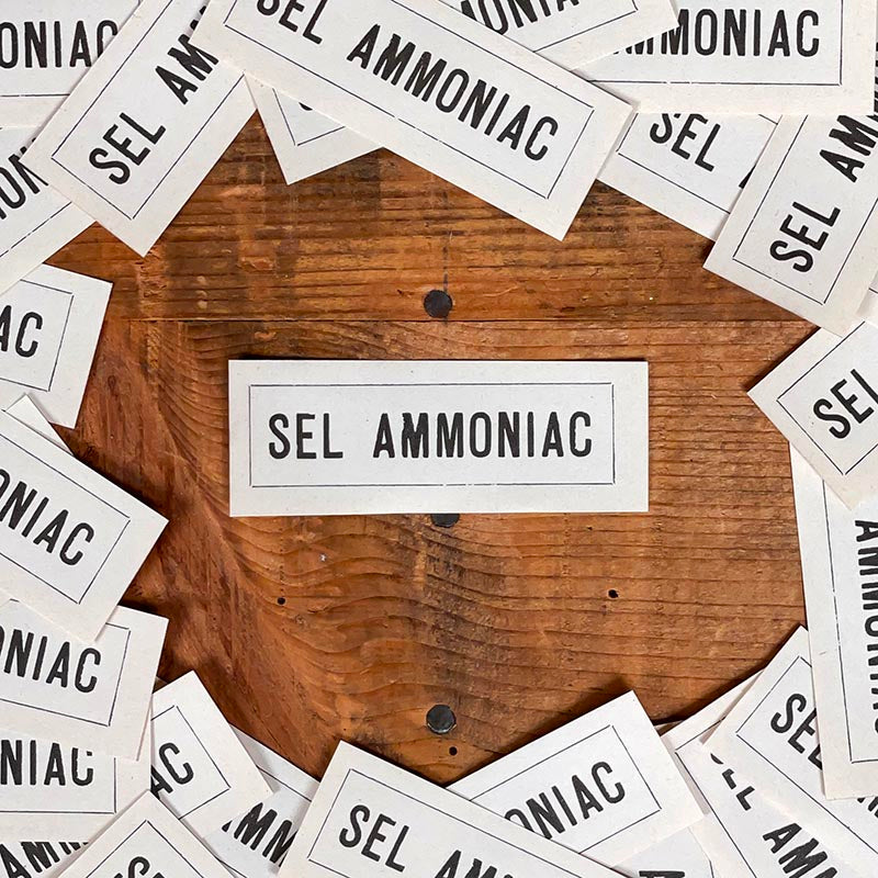 petite étiquette ancienne pharmacie hinglais reims epernay marne 1900 1920 sel ammoniac