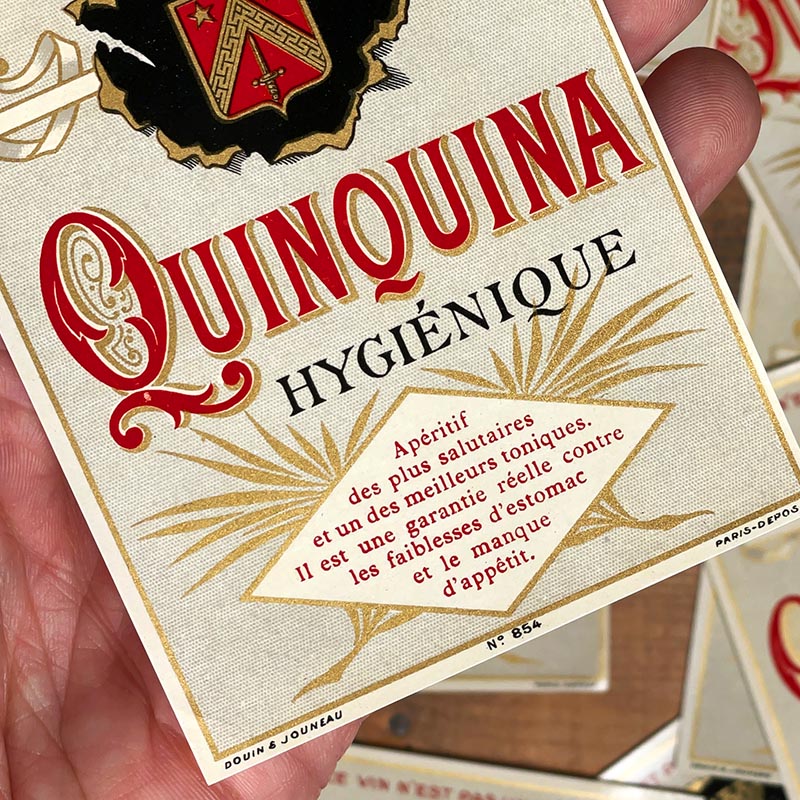 étiquette ancienne quinquina hygiénique ce vin n'est pas un médicament 1910 1920 ancien vintage