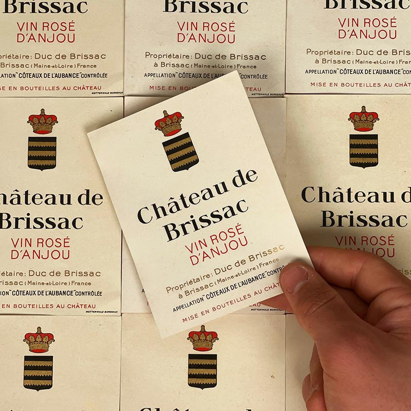 étiquette de vin ancienne chateau de brissac vignoble 1930 1920 vintage