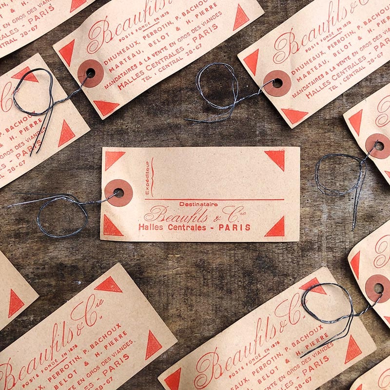 Beaufils Slaughterhouse Label Paris 1950