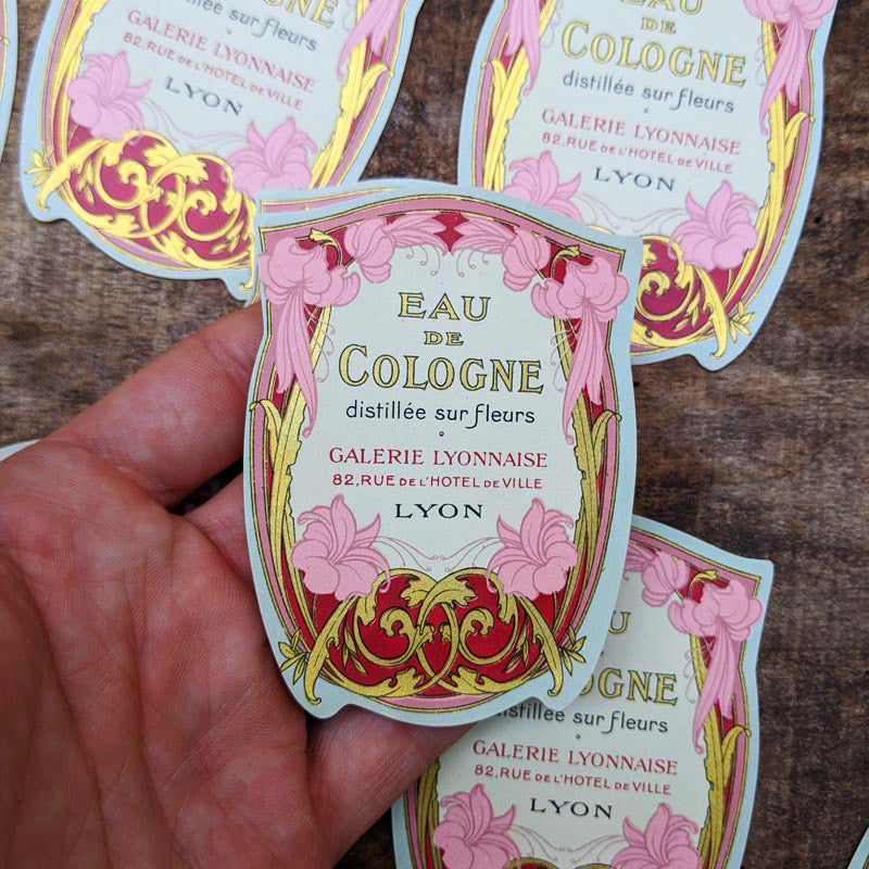 étiquette parfum parfumerie papier ancien vintage collection fragrance stock brocante 1930