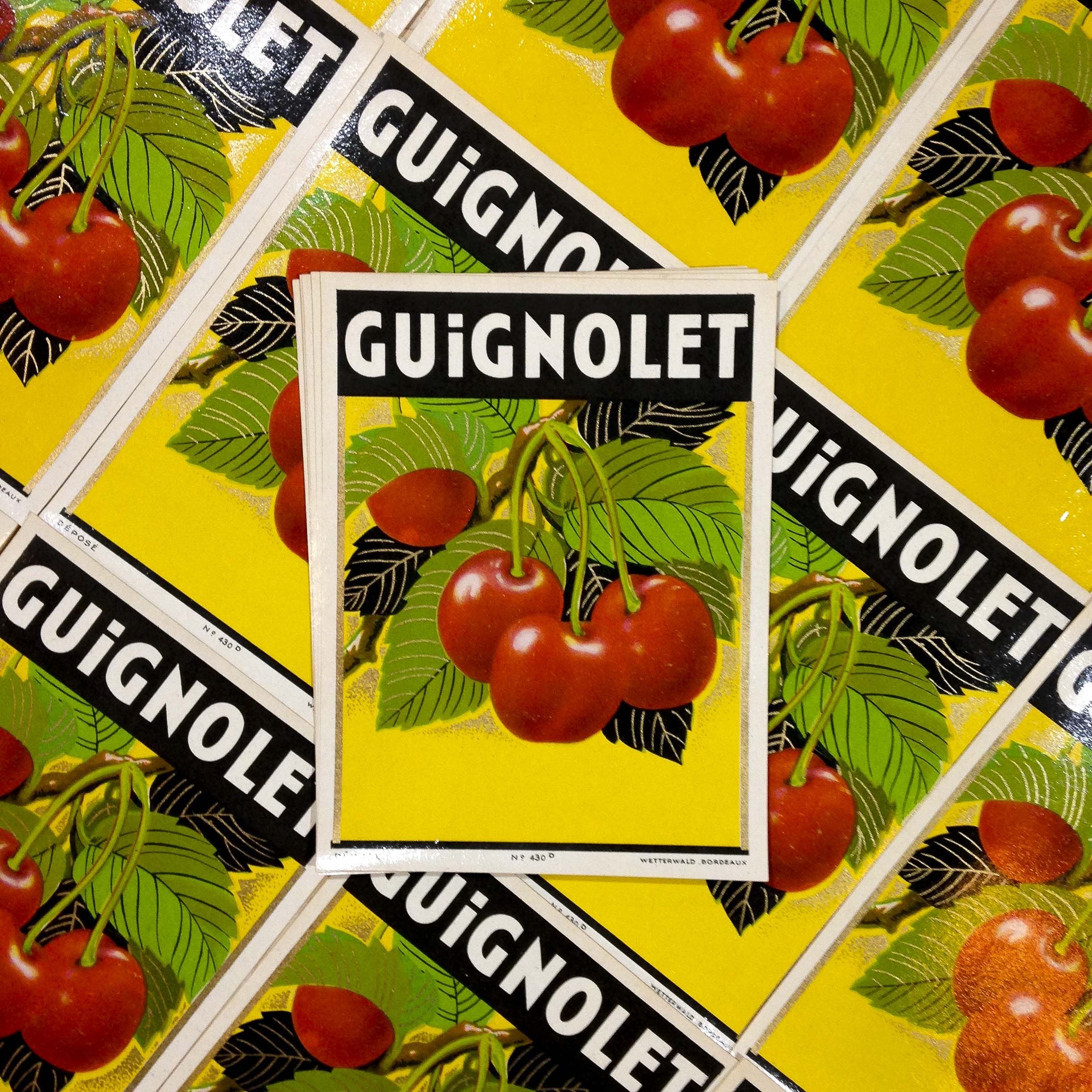 étiquette guignolet bigallet boisson bar bistrot 1930