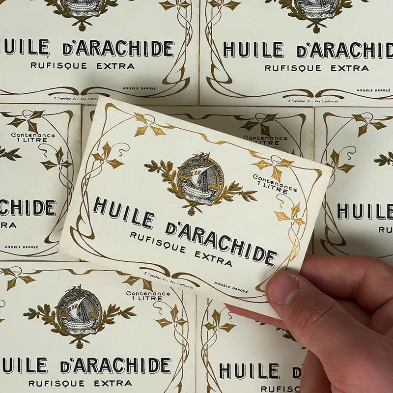 Étiquette Huile d'Arachide 1900