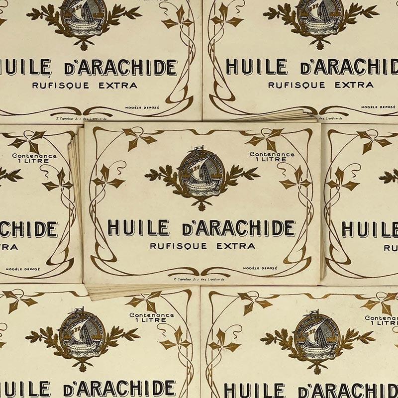 Étiquette Huile d'Arachide 1900
