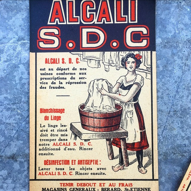 étiquette ancienne lessive alcali sdc 1920 1930