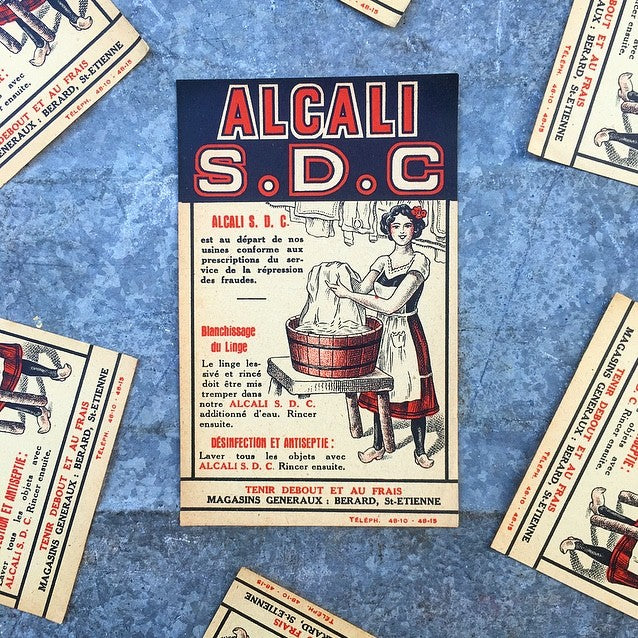 étiquette ancienne lessive alcali sdc 1920 1930