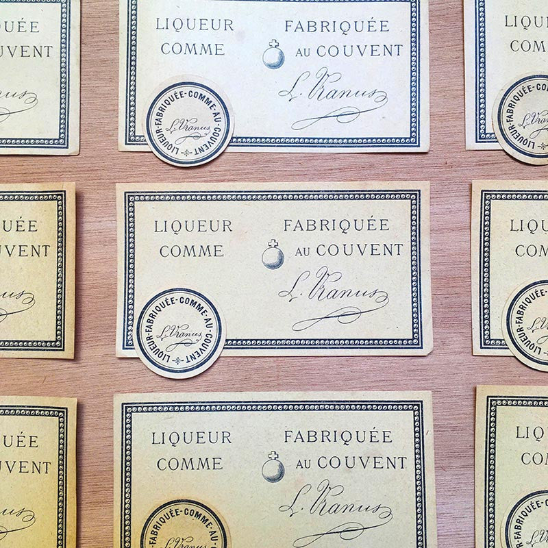 Etiquette Liqueur Couvent 1930 boisson alcool bar brasserie bistrot