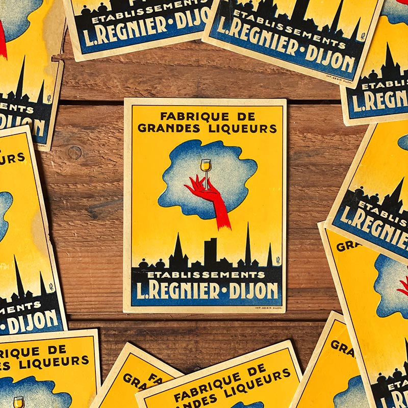 étiquette liqueurs alcool apéritif regnier dijon ancien ancienne 1920 1930 vintage